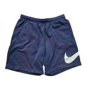 Nike Explosive Fleece Sweat Shorts Men’s L Navy Blue Swoosh Logo